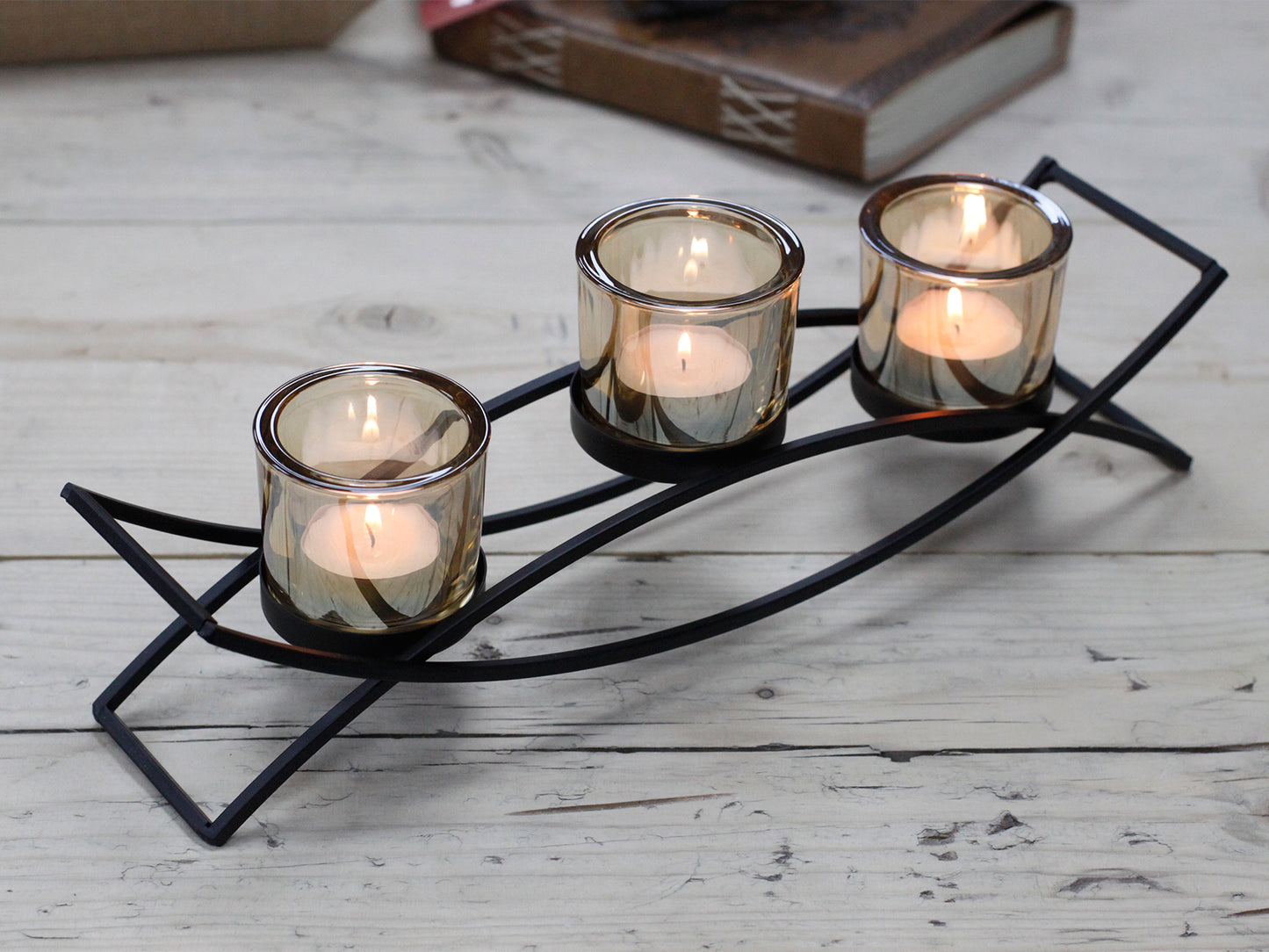 3-Cup Iron Candle Centrepiece