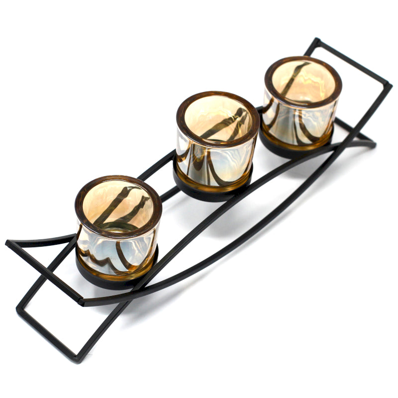 3-Cup Iron Candle Centrepiece
