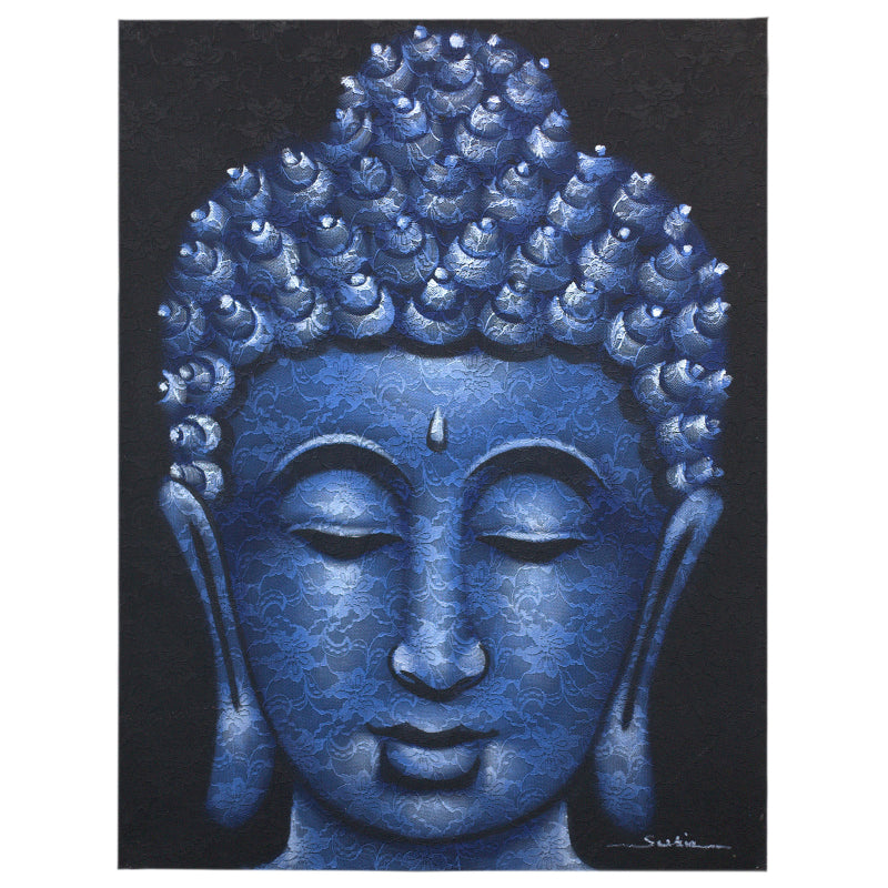 Buddha Painting - Brocade Detail