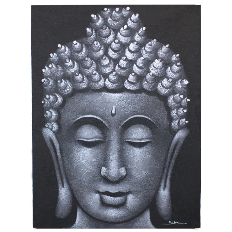 Buddha Painting - Brocade Detail