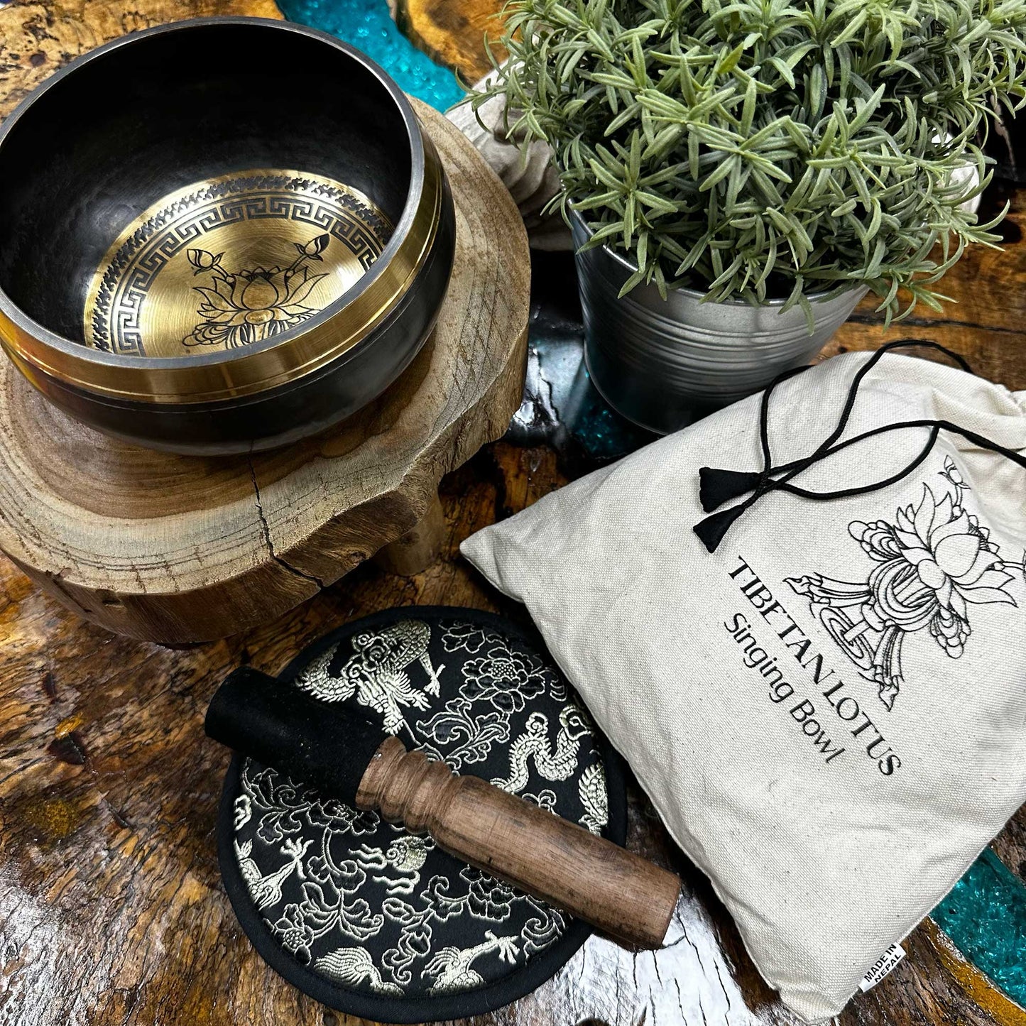 Handcrafted Singing Bowl Set (14cm)