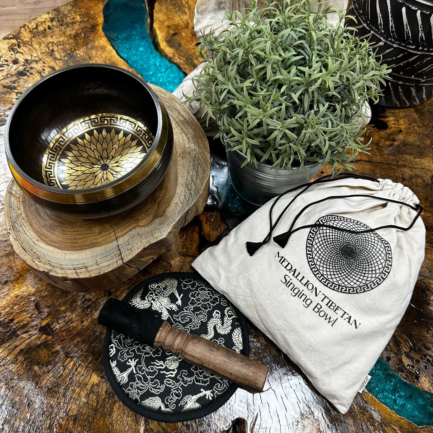 Handcrafted Singing Bowl Set (14cm)