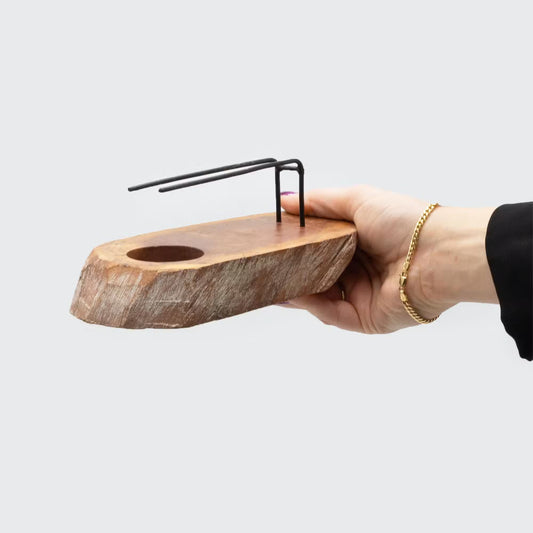 Palo Santo Heater – Whitewash Gamel Wood for Smudge Sticks & Aromatherapy