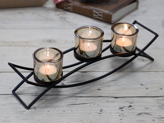 3-Cup Iron Candle Centrepiece